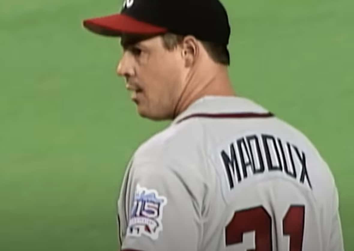 Greg Maddux in action during his 1995 season, a year he was overlooked for MVP.